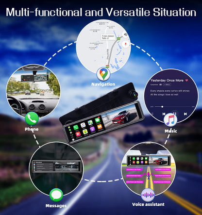 CÁMARA DE TABLERO DE ESPEJO COMPATIBLE CON APPLE CARPLAY Y ANDROID AUTO SmartReflect Pro™