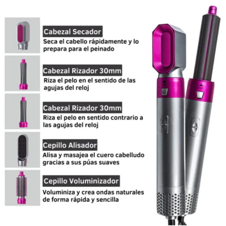 CEPILLO SECADOR CABELLO 5 EN 1    HAIRPRO®  + ENVÍO GRATIS