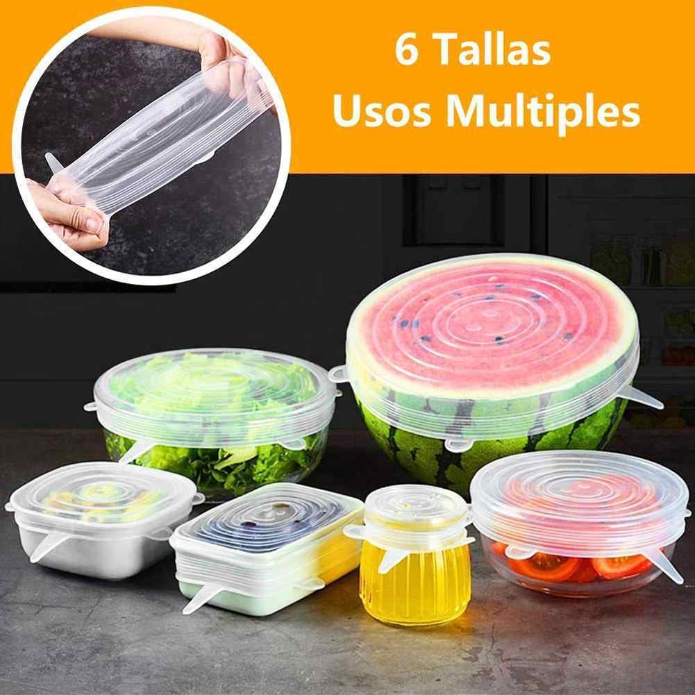 TAPAS REUTILIZABLES SILICONA X6