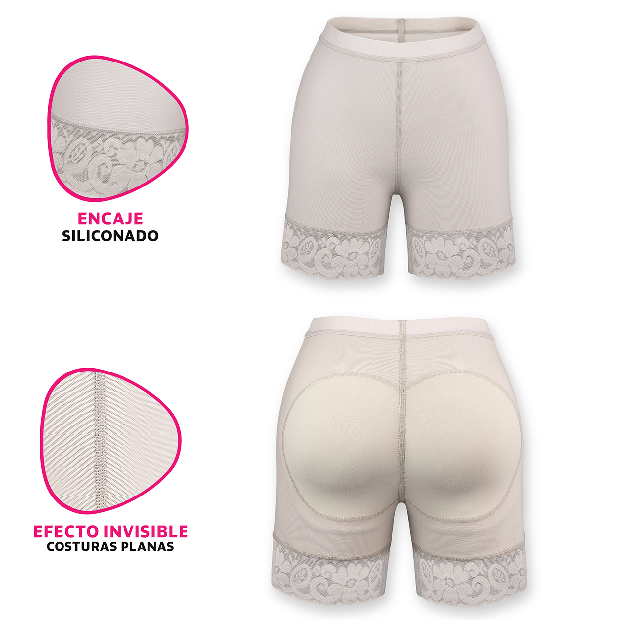 PANTY SHORT LEVANTA COLA MOLDEADOR DE ABDOMEN + ENVÍO GRATIS ✈